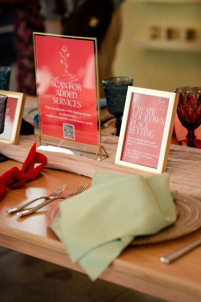 DIY reception table setting