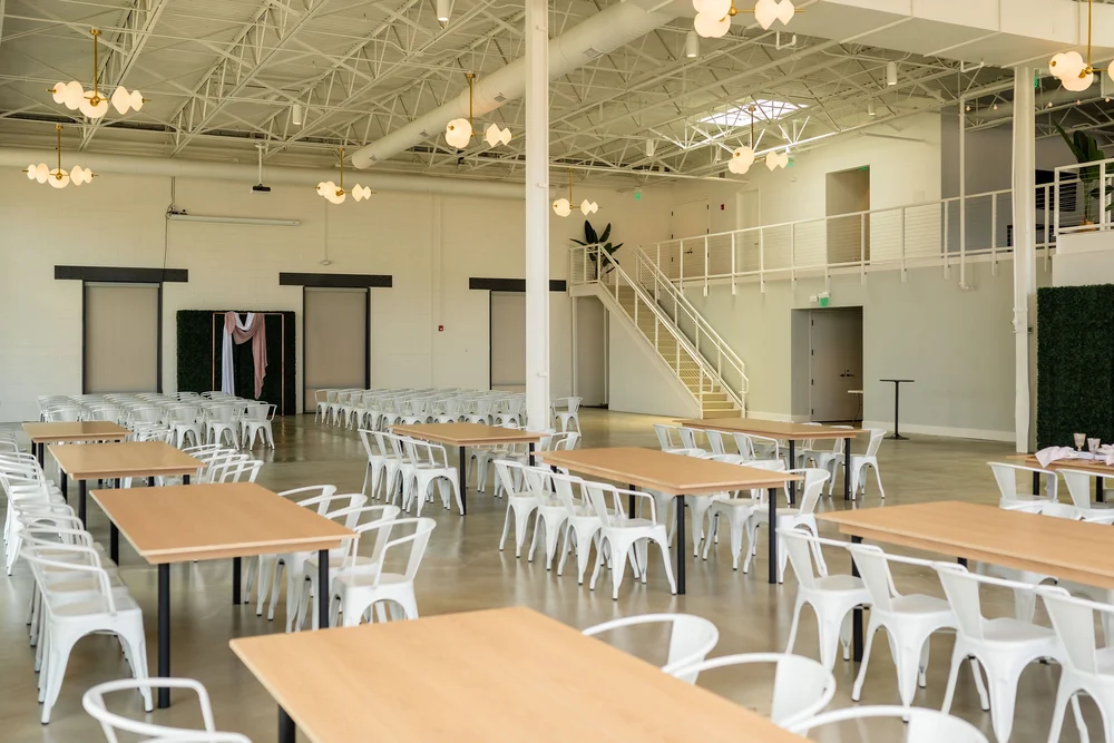 PINE set up with tables and chairs