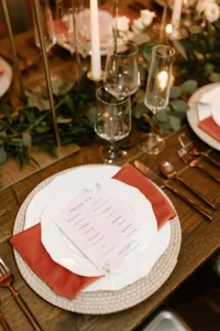 Table decor for a holiday party