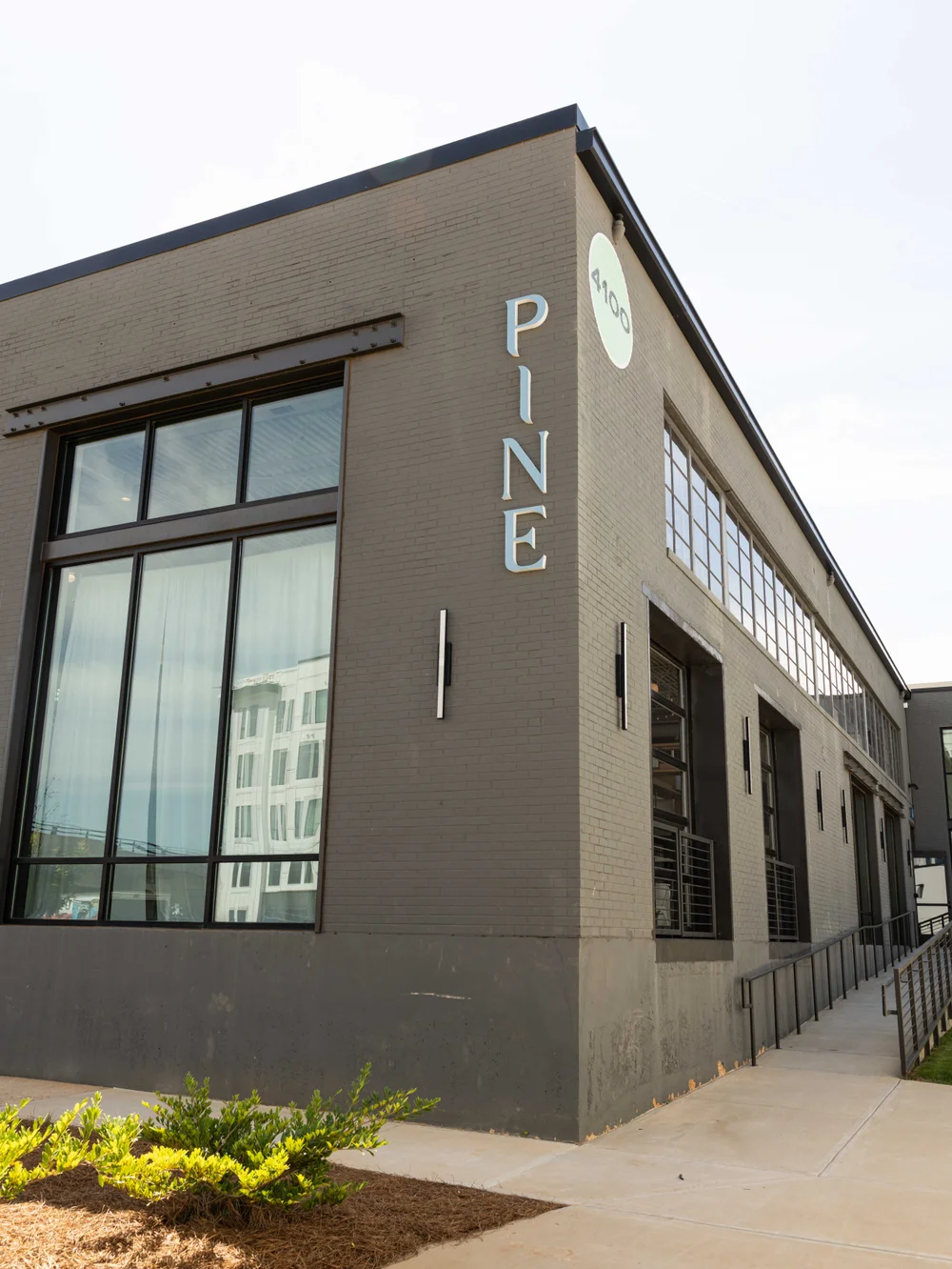 xterior of PINE wedding venue in Charlotte, North Carolina